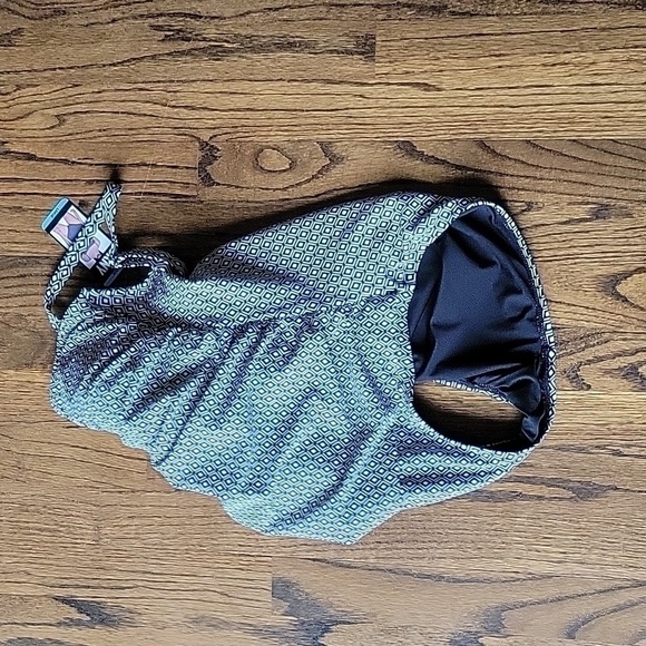 DKNY swimsuit one piece black white tommy control slimming geometric Design Sz.L - Picture 14 of 16